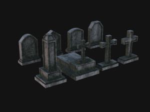 Tombstone set 3D Модель