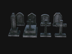 Tombstone set 3D Модель