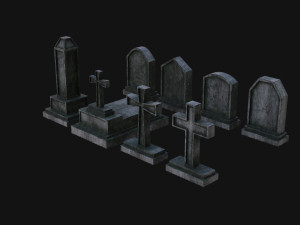 Tombstone set 3D Модель
