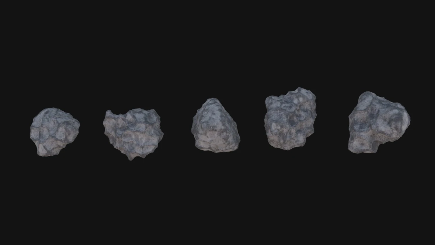 Asteroids 3D Model .c4d .max .obj .3ds .fbx .stl .blend 