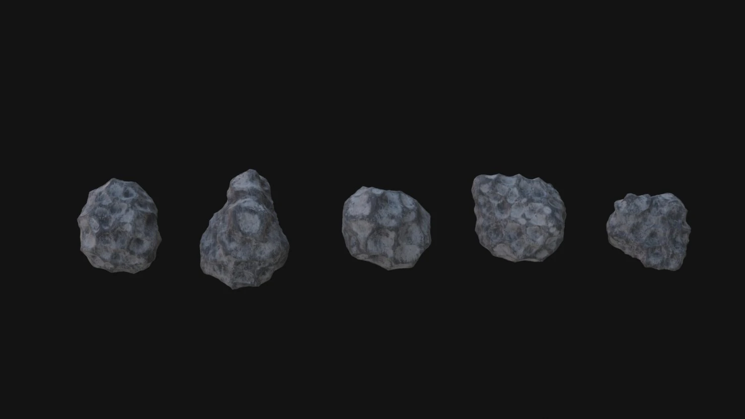 Asteroids 3D Model .c4d .max .obj .3ds .fbx .stl .blend 