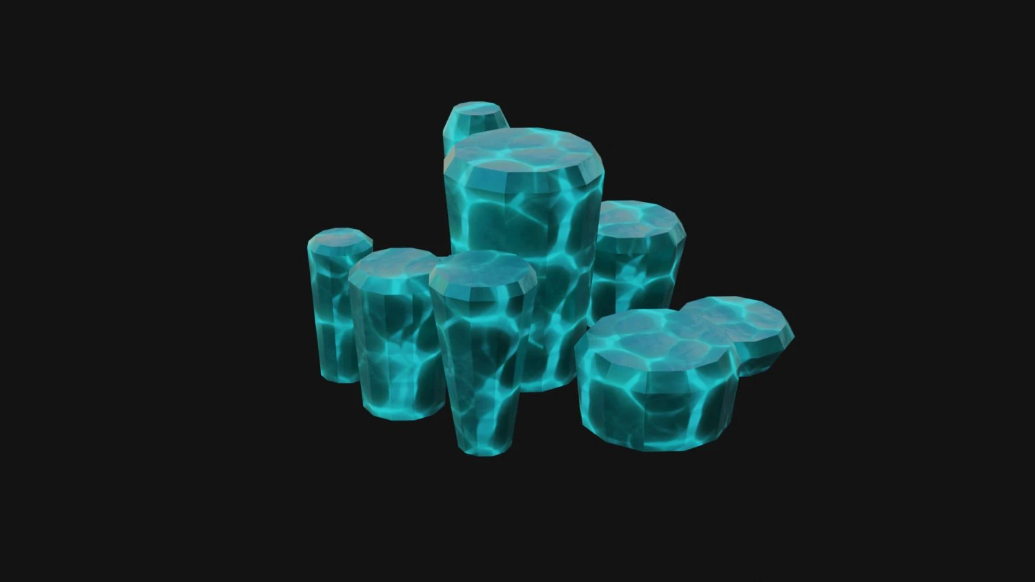 Crystals 3D Model .c4d .max .obj .3ds .fbx .stl .blend