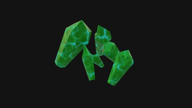 Mineral green 3D Model .c4d .max .obj .3ds .fbx .stl .blend 