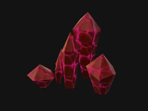 Cristais Vermelhos Modelo 3D