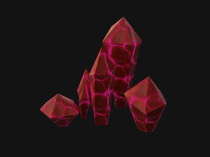Red Crystals 3D Модель