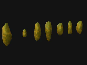 Sarı kristaller 3D Model