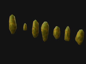 Yellow crystals 3D-Modell