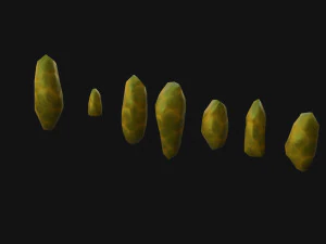 Yellow crystals 3D Model