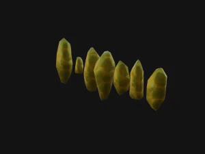 Yellow crystals 3D Model