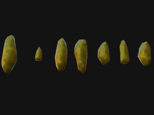 Yellow crystals 3D Model
