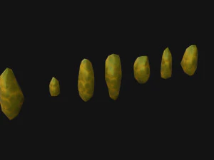 Yellow crystals 3D Model