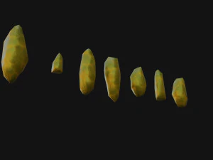 Yellow crystals 3D Model