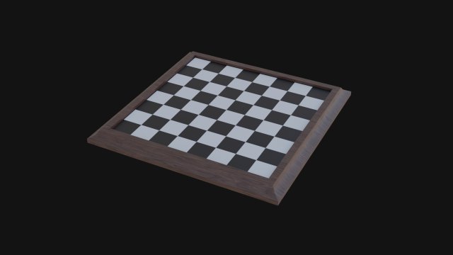 Chess Board 3D Model .c4d .max .obj .3ds .fbx .stl .blend 