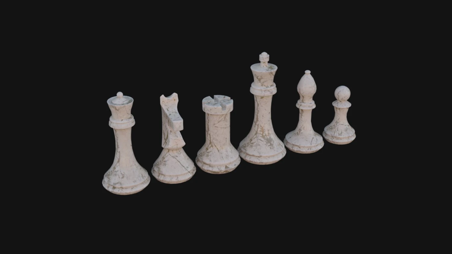 Chess Pieces 3D Model .c4d .max .obj .3ds .fbx .stl .blend