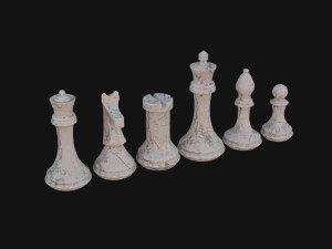 Chess Pieces 3D 模型