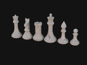 Chess Pieces 3D Model