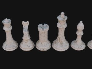 Chess Pieces 3D Model