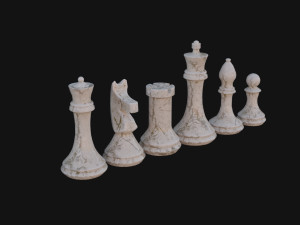 Chess Pieces 3D Model