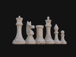 Chess Pieces 3D Model