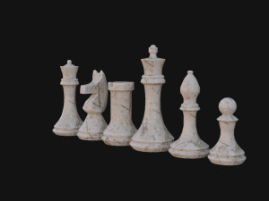 Chess Pieces 3D Model