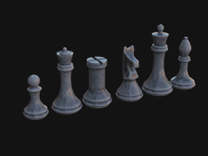 Chess Pieces 3D Model
