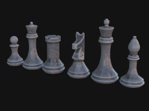 Chess Pieces 3D Model