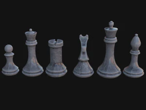 Chess Pieces 3D Model