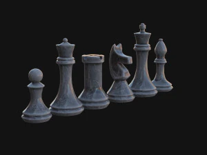 Chess Pieces 3D Model