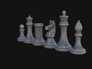 Chess Pieces 3D Model