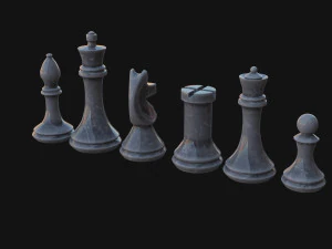 Chess Pieces 3D Model