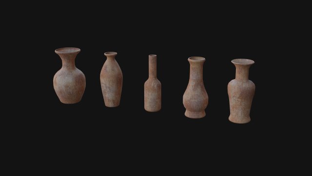 Old Vasesset1 Model 3D .c4d .max .obj .3ds .fbx .stl .blend 