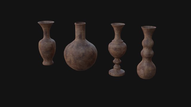 OldVasesset3 3D 模型 .c4d .max .obj .3ds .fbx .stl .blend 