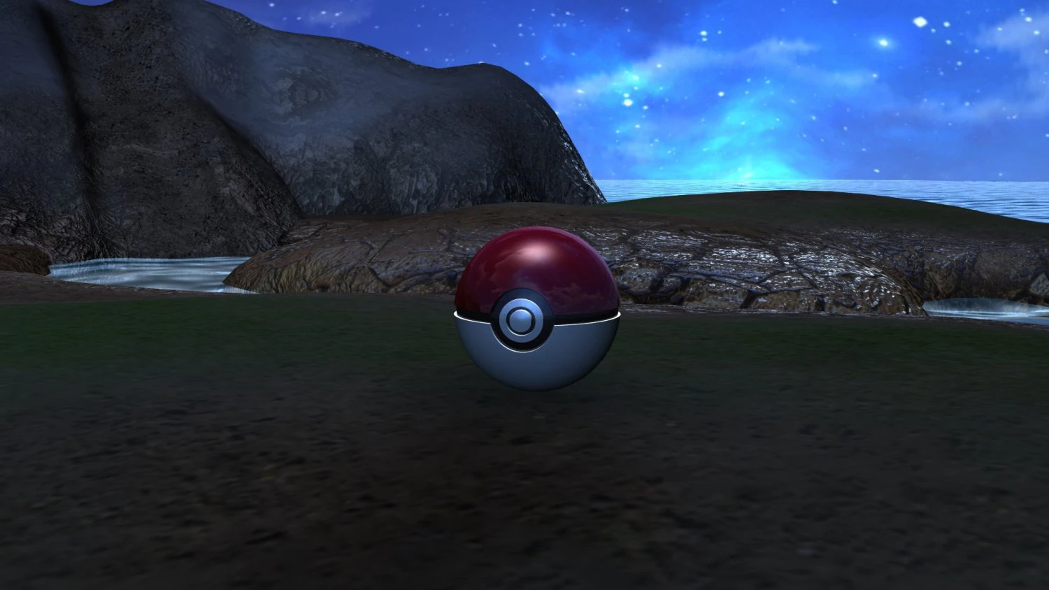 Poke Ball 3D Model .c4d .max .obj .3ds .fbx .stl .blend 