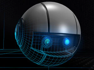 Robot de inteligencia artificial IA Modelo 3D