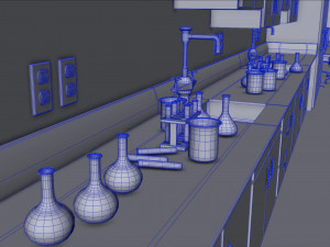 Classroom - Chemistry Science Lab 3D Model
