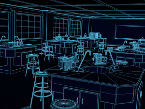 Classroom - Chemistry Science Lab 3D Model