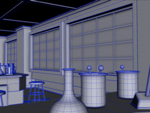 Classroom - Chemistry Science Lab 3D Model