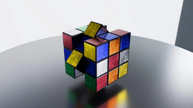 Cubo de Rubik Modelo 3D .c4d .max .obj .3ds .fbx .stl .blend 