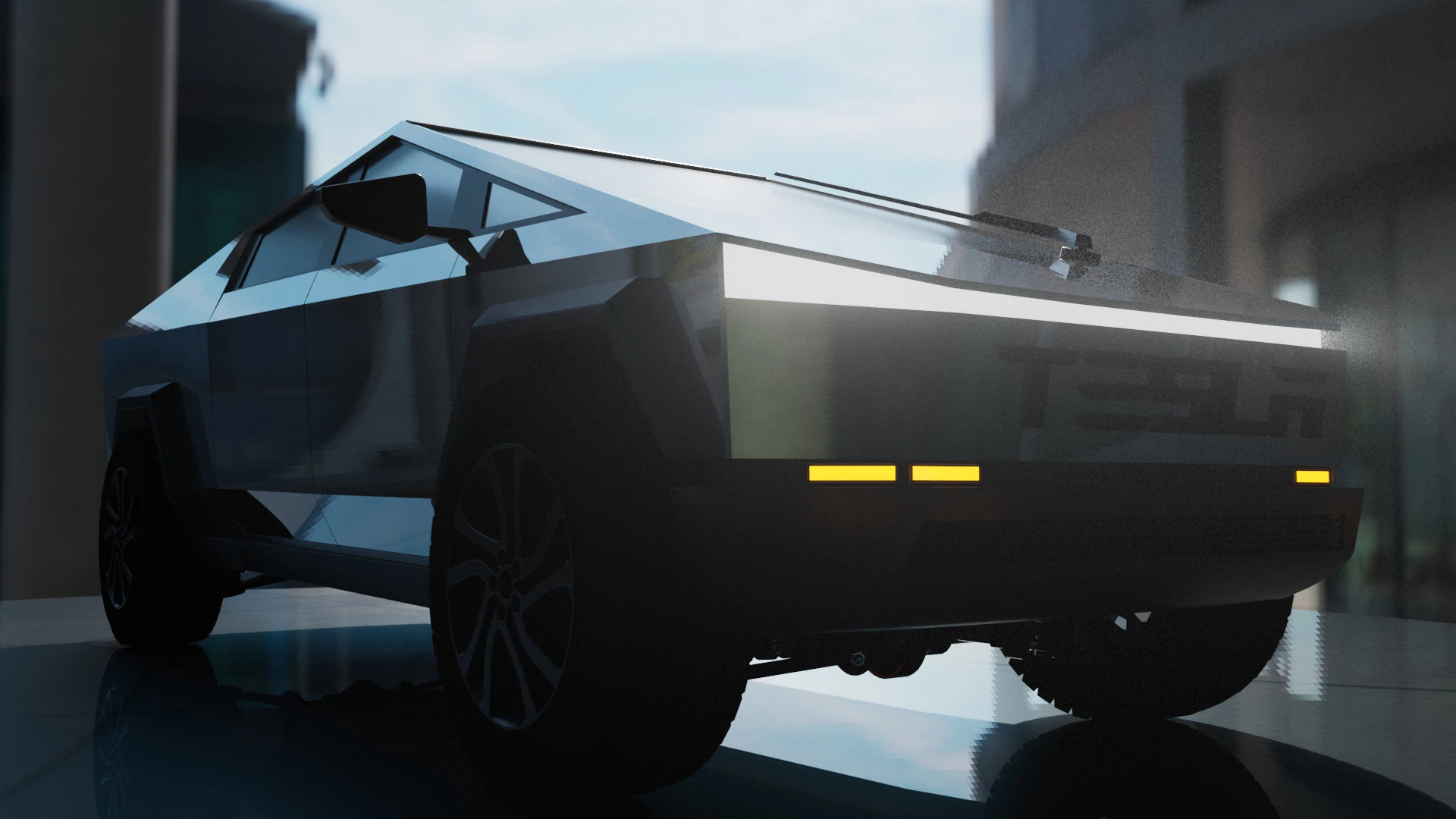Tesla Cybertruck 3D Model .c4d .max .obj .3ds .fbx .stl .blend