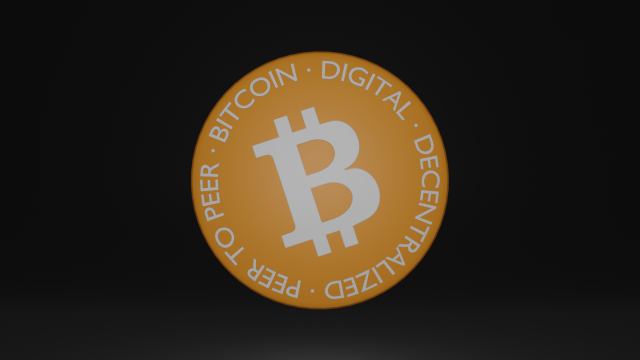Little Bitcoin Emblem 3Dモデル .c4d .max .obj .3ds .fbx .stl .blend 