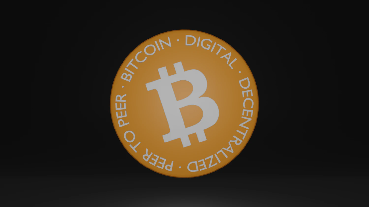 Little Bitcoin Emblem 3D Model .c4d .max .obj .3ds .fbx .stl .blend 