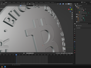 Little Bitcoin Emblem 3Dモデル
