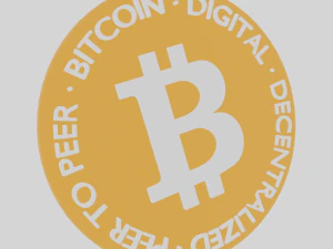 Little Bitcoin Emblem 3D Model