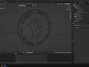 Little Bitcoin Emblem 3Dモデル