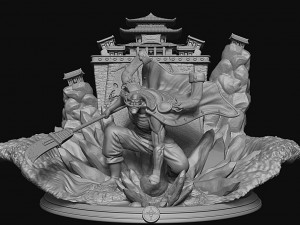 ONE-PIECE EDWARD NEWGATE WHITEBREAD IN MARINEFORD 3D 打印模型