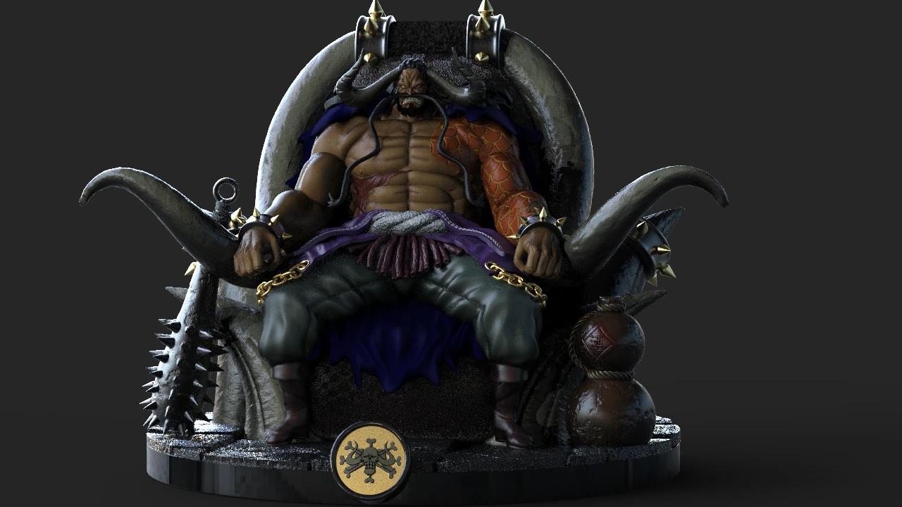 ONE PIECE KAIDO OF THE 100 BEASTS 3D Print Model .c4d .max .obj .3ds .fbx .stl .blend