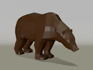 Low poly bear Model 3D
