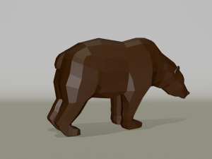 Low poly bear 3D Model