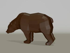 Low poly bear 3D Model