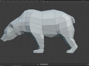 Low poly bear 3D Model